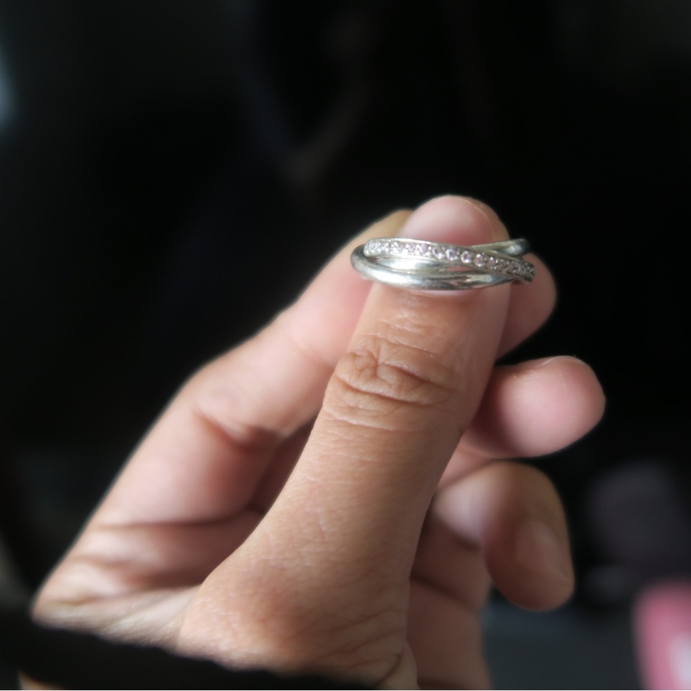 Diamond Nexus Ring with Pink Stones